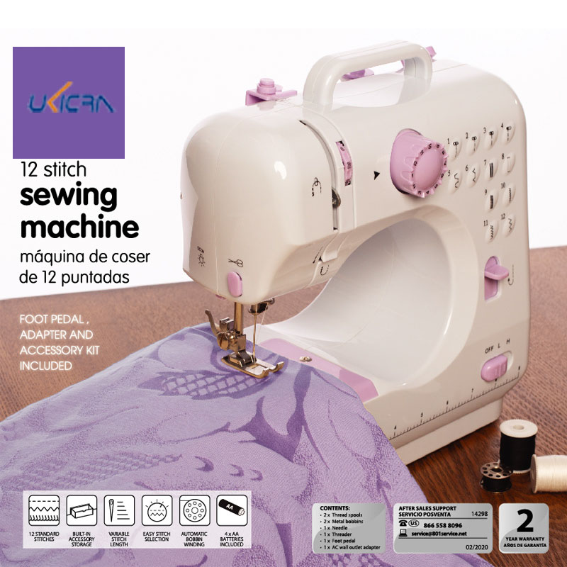 Manual Feed Mechanism Easy to Operate Domestic Sewing Machine for Pattern Embroidery