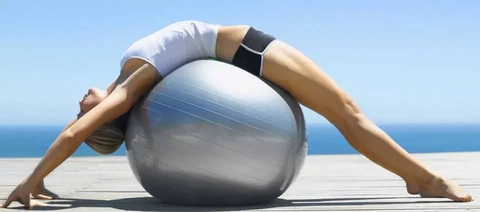 High Density Anti Burst Gym Ball , Blue Fitness Balance Ball Custom Logo