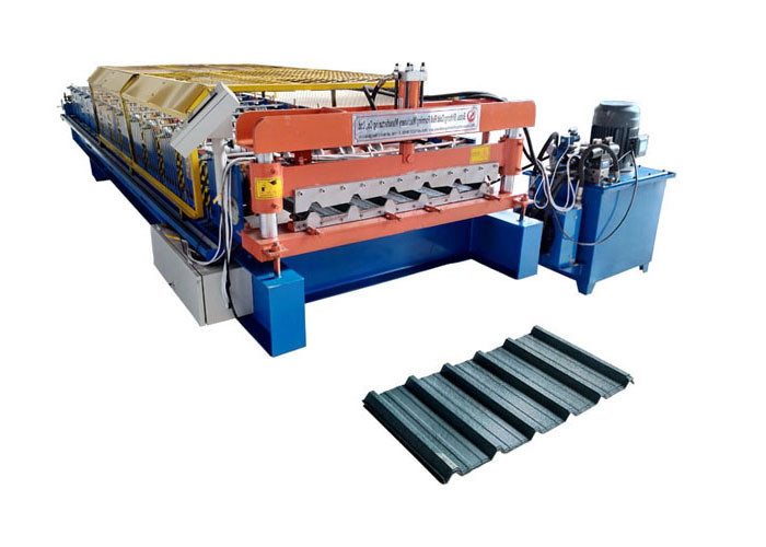 High Speed Aluminum Roll Forming Machines , Metal Roof Rolling Machines With Hydraulic Power
