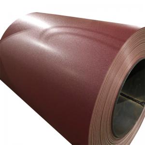 China 1.2mm wein-red Pre-finished PPGI Textured Matt Prepainted Galvanised color-coated Steel HDP Valspar for cladding on sale
