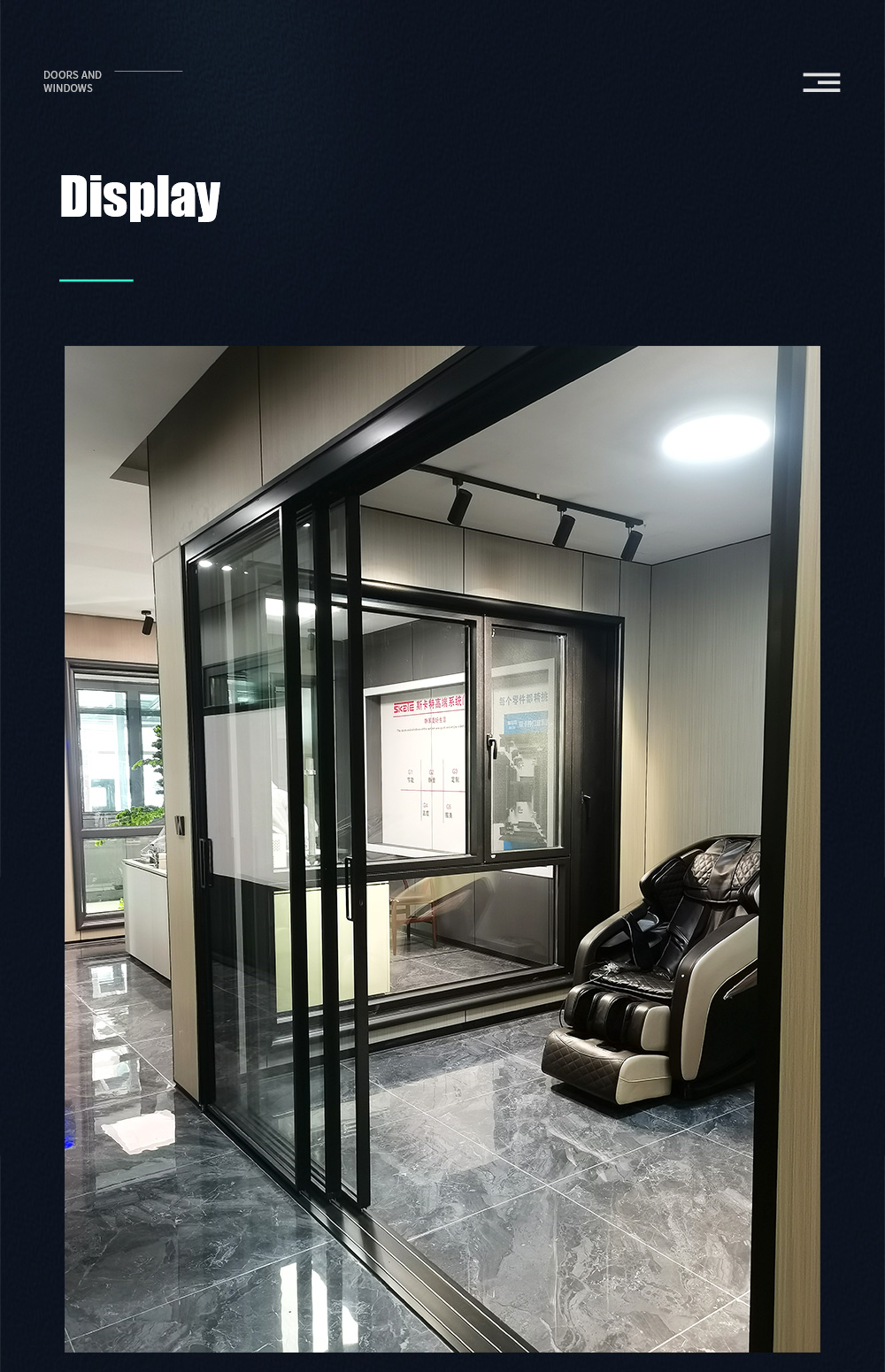 European Style Thermal Break Aluminum Sliding Glass Doors with Triplex Glass Upgrade