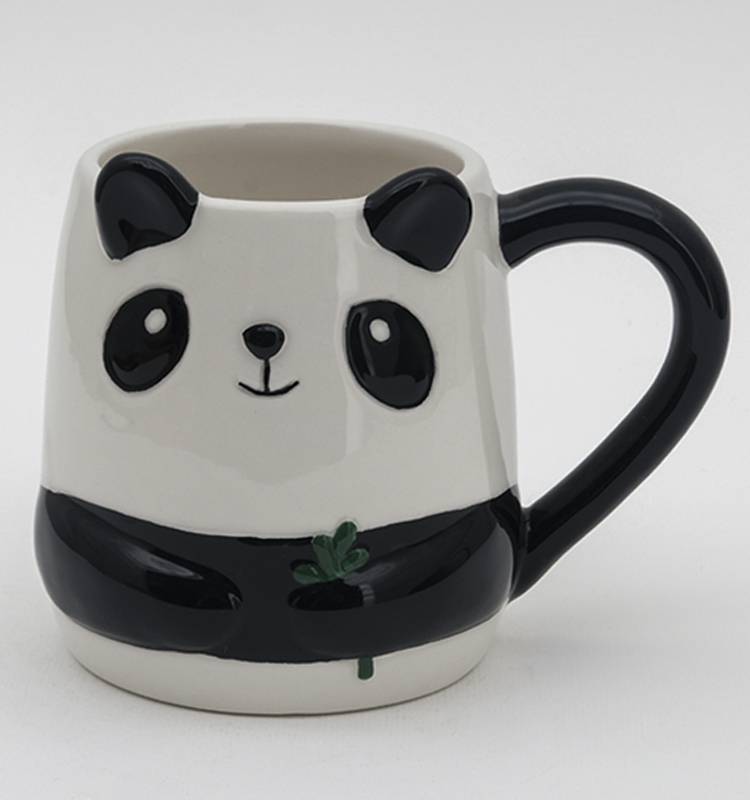 Wholesale customized handmade cute animal 3d drinking cups tea coffee ceramic mug gift