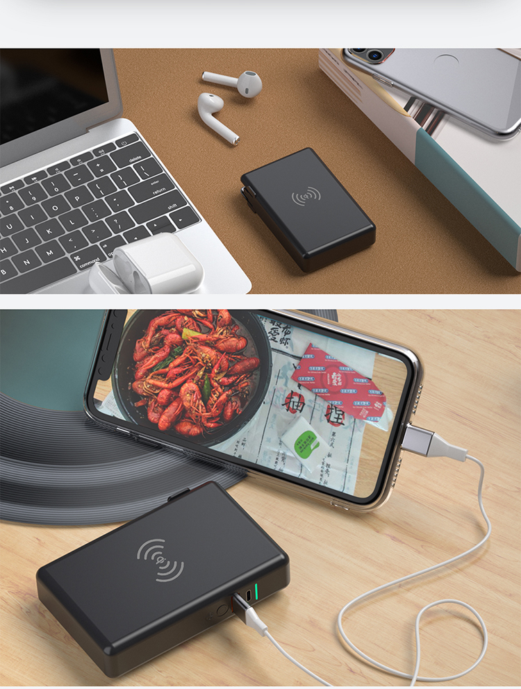 Lithium Battery 15W 10000mAh Qi Wireless Charger Power Bank