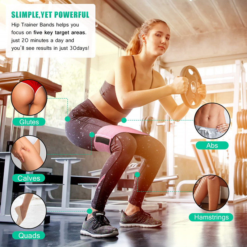 Hamstrings Workout Fabric Resistance Bands Booty 3 Unisex Boxing Trainer