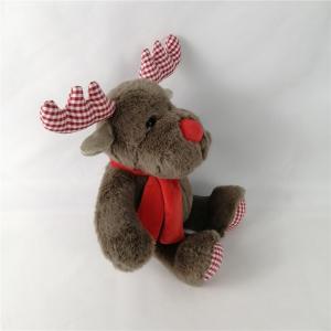  Soft Cuddly Christmas Plush Toys Moose Stuffed Animal Huggable Brown Elk Toy Manufactures