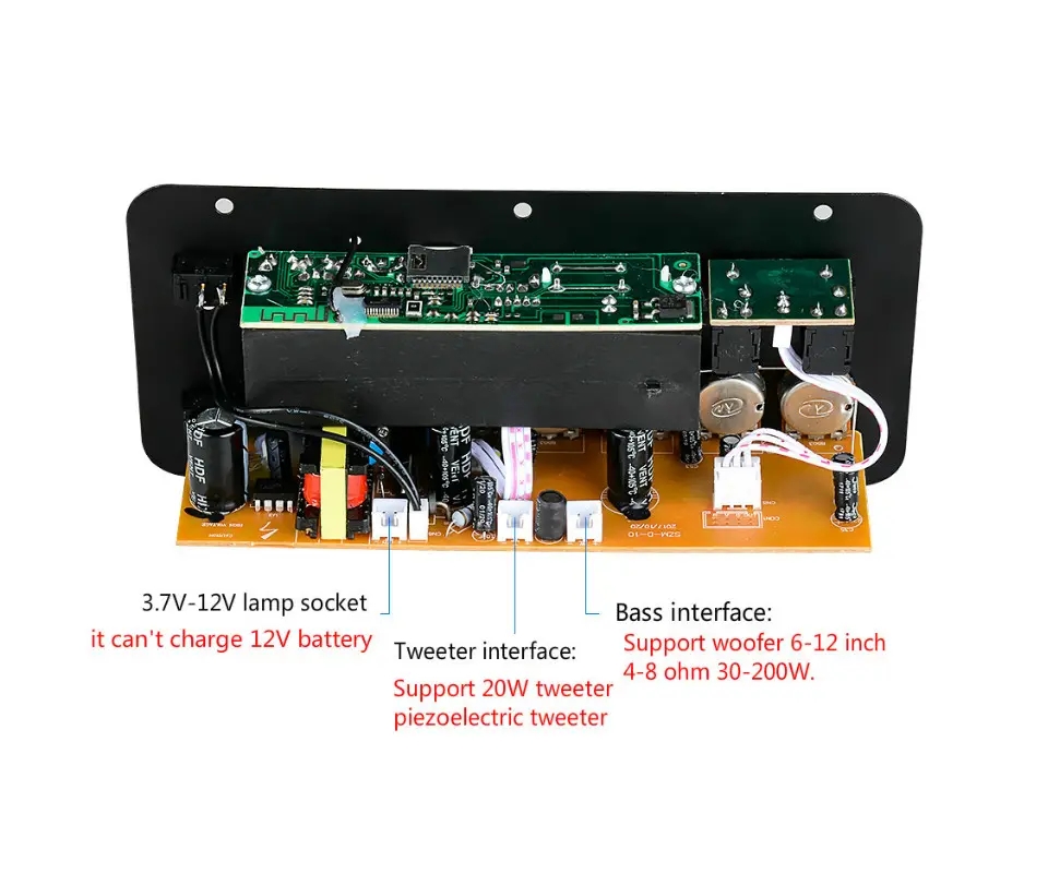 D10 BT Amplifier audio board for 12V 24V dartzeel Mono Subwoofer Amplificador Karaoke