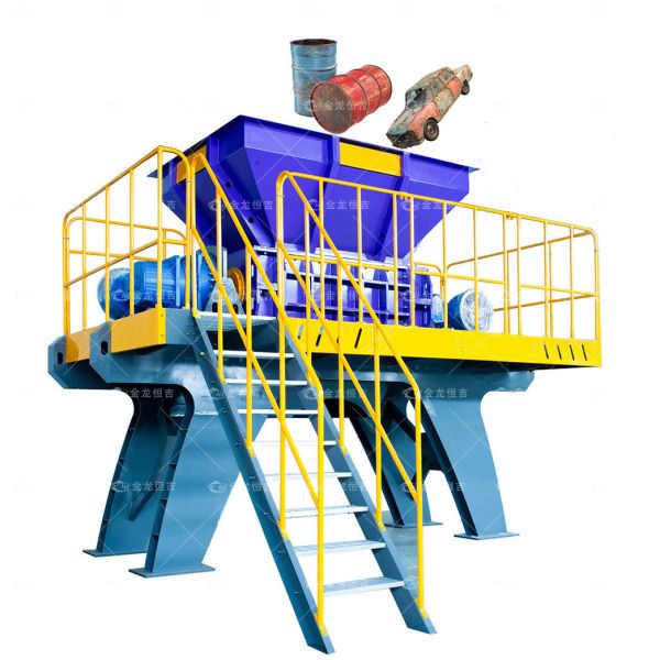 Quality Customizable Double Shaft Shredder with 600 mm Blade Diameter and 2000x1490 mm Feed Inlet Size for Industrial Waste Recycling for sale