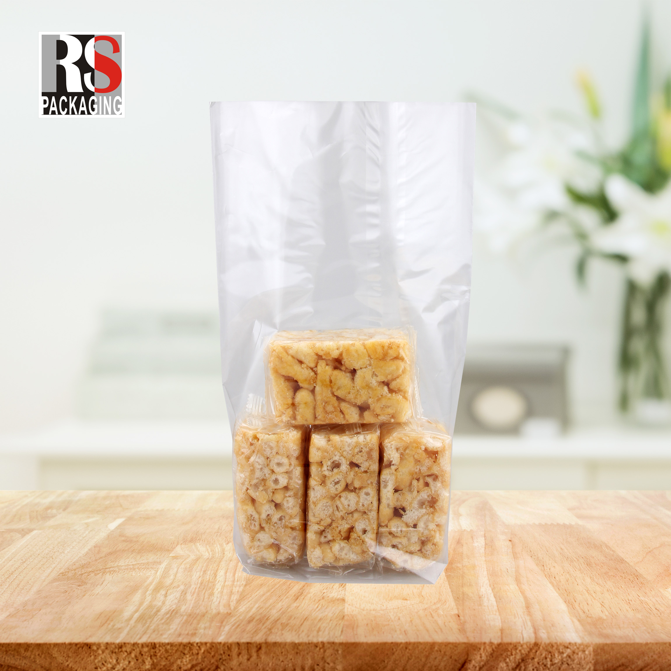 Cellophane Flat Bottom Bag Packaging Heat Seal Stand Up Pouches For Candy Chocolate
