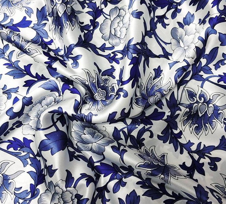 Pure Mulberry Lightweight Silk Fabric Diy Pajamas Shirt Printed