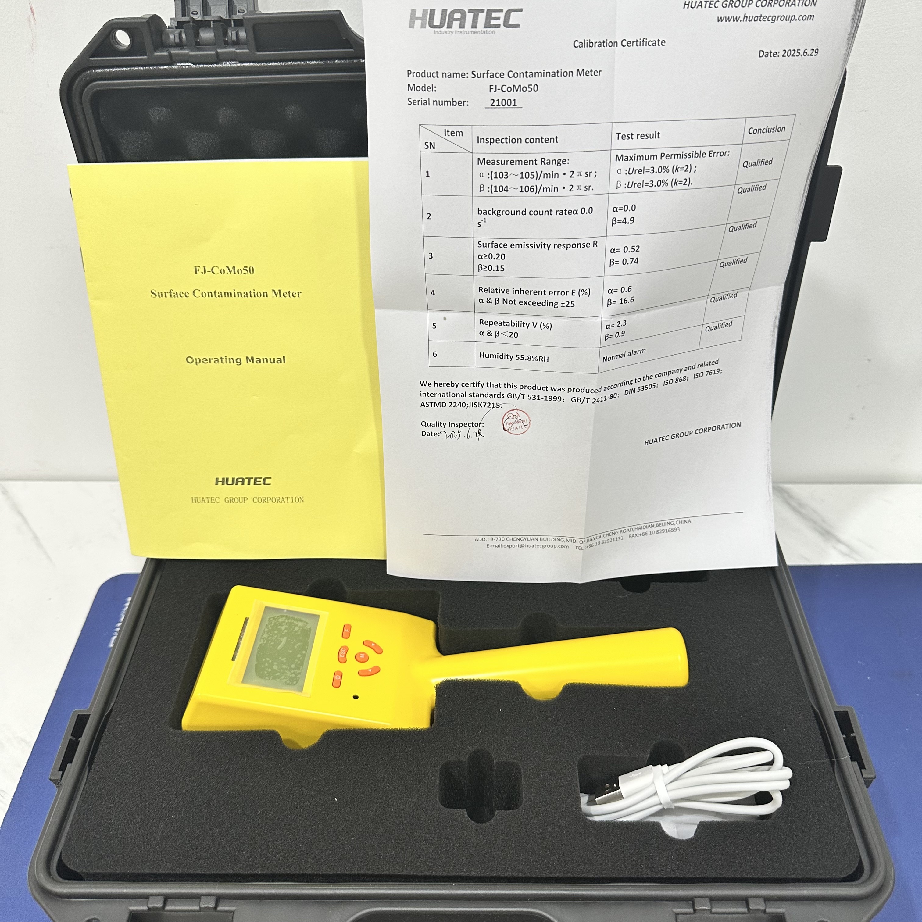FJ-CoMo50 LCD Display Backlight Environmental Protection ALPHA BETA GAMMA Surface Contamination Meter