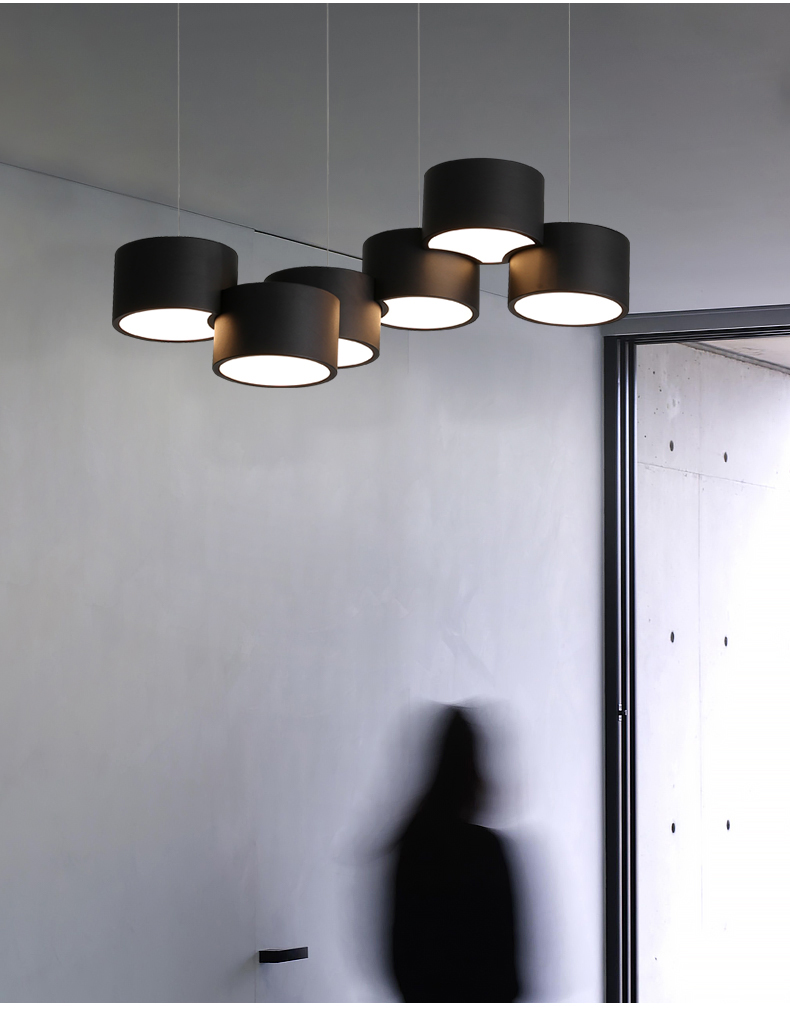 Modern Simple circular Chandelier Dining Room Kitchen Living Room white Chandelier (WH-MI-396)