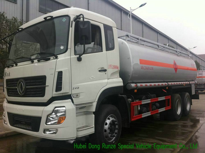 DFAC 24000Liters Heavy Oil / Liquid Tank Truck , Mobile Diesel Fuel Bowser