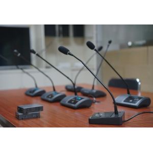  ABS Main Material Desktop Conference Microphone With Touchable Interface Manufactures