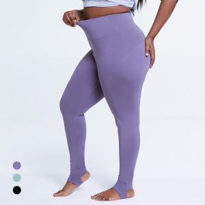  Over Waist Plus Size Yoga Pants 80% Polyester Solid Tummy Control Sports Leggings Manufactures