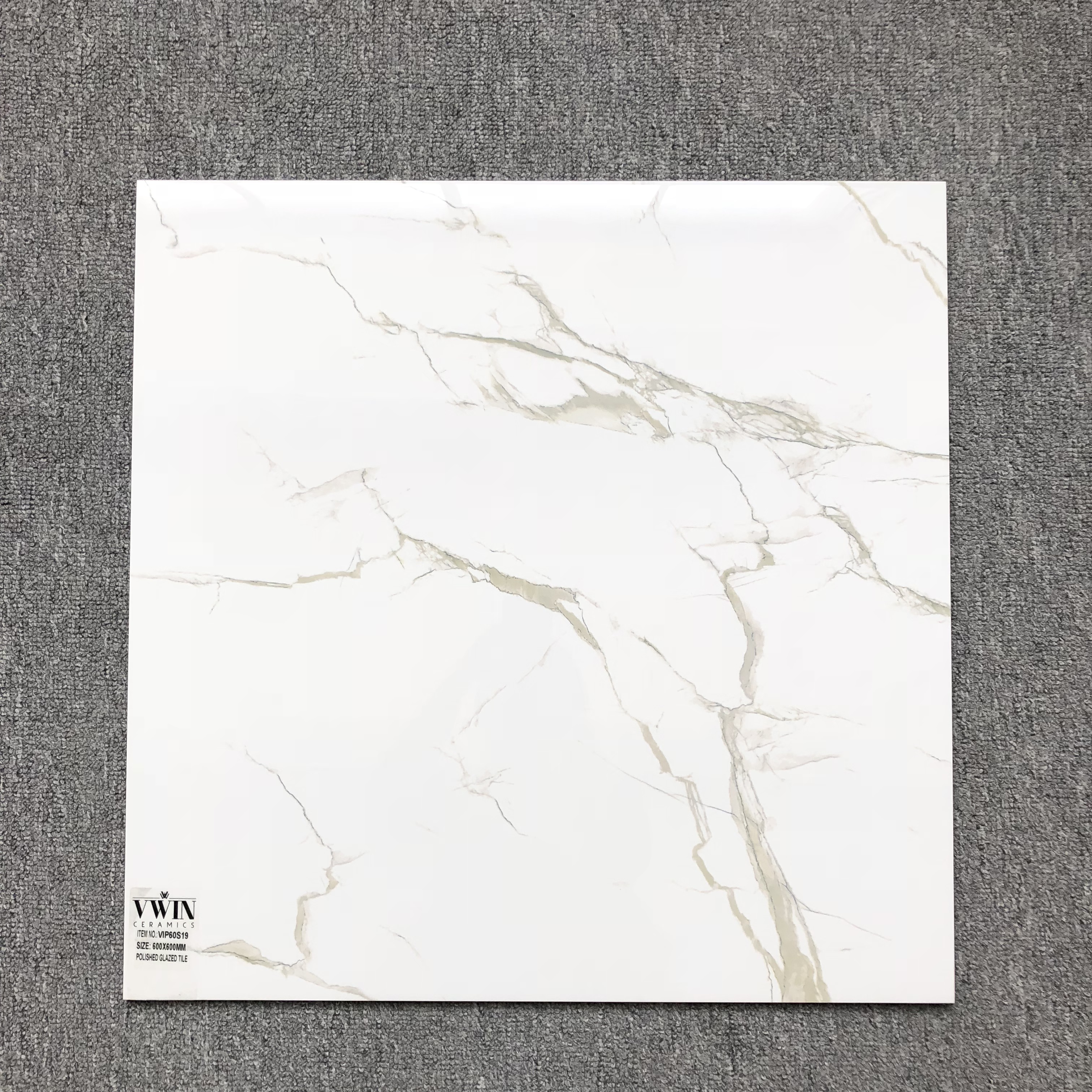 Vitrified 600x600mm Polished Porcelain Floor Tiles for Modern Buildings
