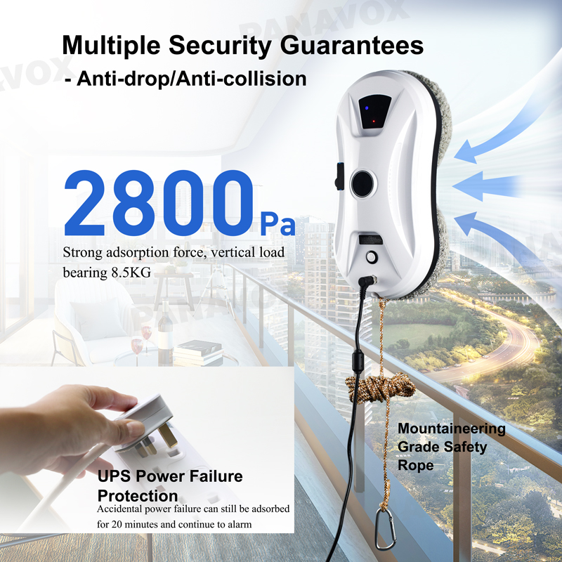 High Building Electric Automatic Glass Cleaner Robot with 500mAh Battery Capacity