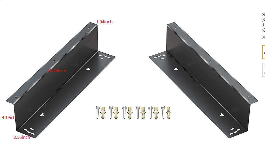 Metal Cash Drawer Under counter Mounting Bracket Heavy Duty Steel Mounting Bracket for Mounting 16" Cash Registers