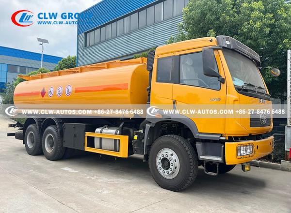 Faw 340HP Crude Oil Fuel Tanker Truck 18cbm ADR Certificated For Pakistan