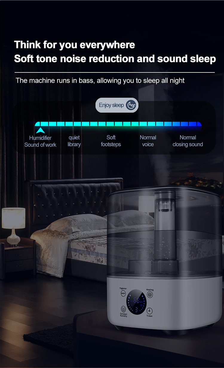 Top Filling 5L Room Humidifier Cool Warm Mist Humidifier UV Sterilize