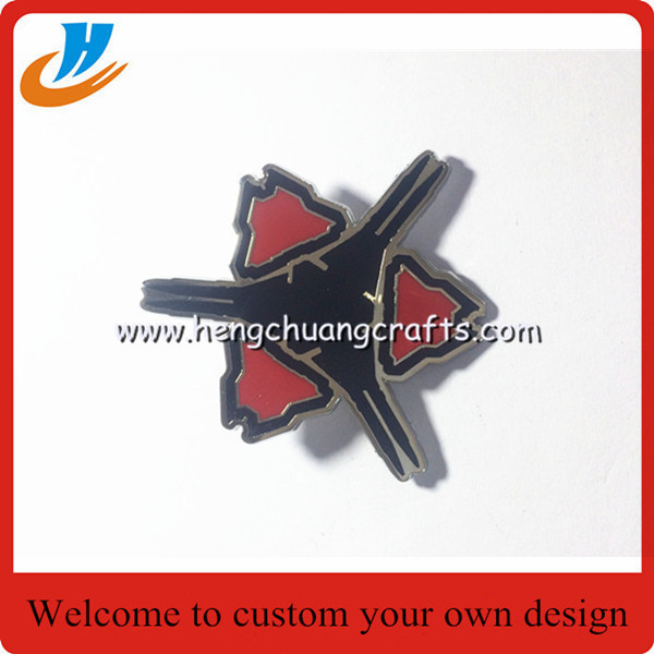Metal badge lapel pin,gold silver(nickel) copper plating die casting pins with button