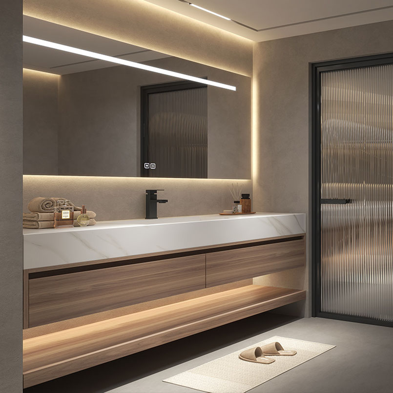 Customized Made customized order YALIG Wall Mounted Bathroom Cabinet with Sink Vanity