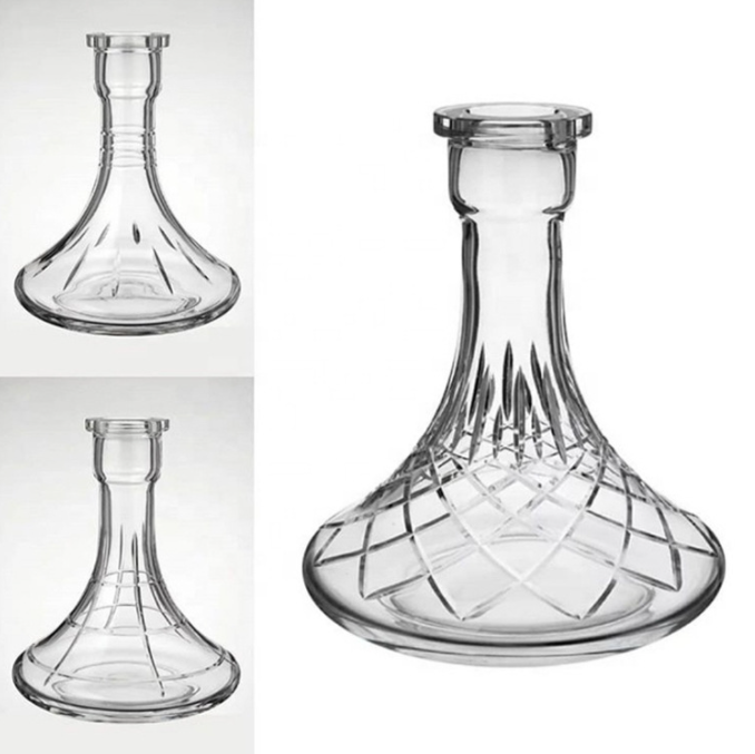 Glass Shisha Vase for Beverage Round Hokah Wine Bottle Bowl Pot Russian Vessel