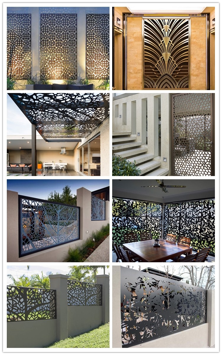 Garden Metal Laser Cut Screen Art Decor Stainless Steel Decorative Panels