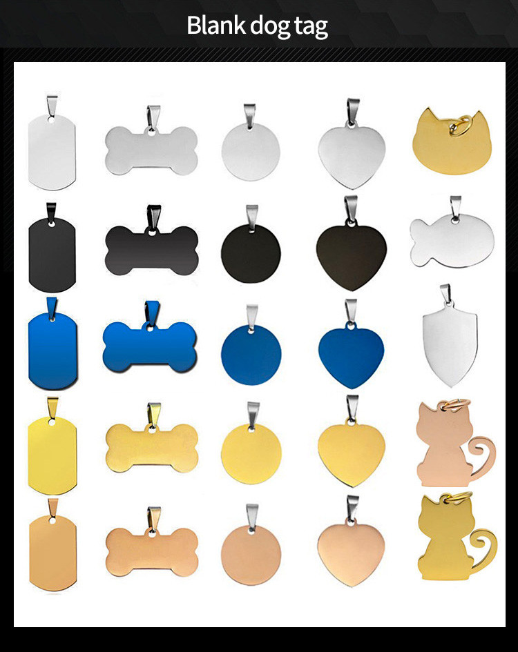 Laser Custom Pet LOGO Dog Tag Custom Identity Card ID Card Dog Card