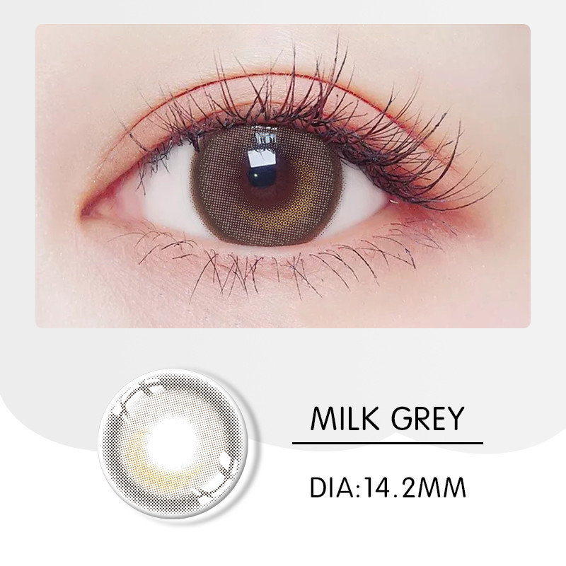 Prescription Monthly Colored Contacts Sandy Grey 14mm