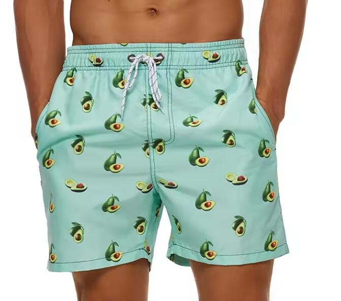 3D Print Plus Size Beach Shorts Cartoon Printed Mens Surf Trunks Nontoxic
