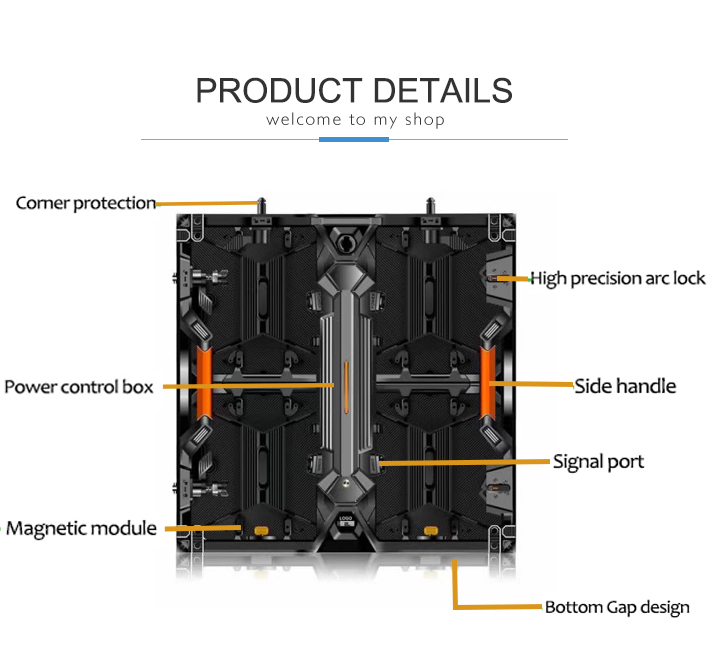 Mobile Led Screen Rental Full Color P3.91 Cube LED Screen For Concert Stage Background Video Wall