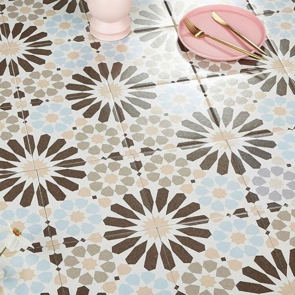 Water-Resistance Gray And Blue 20x20cm Indoor Floor And Wall Tiles For Bathroom