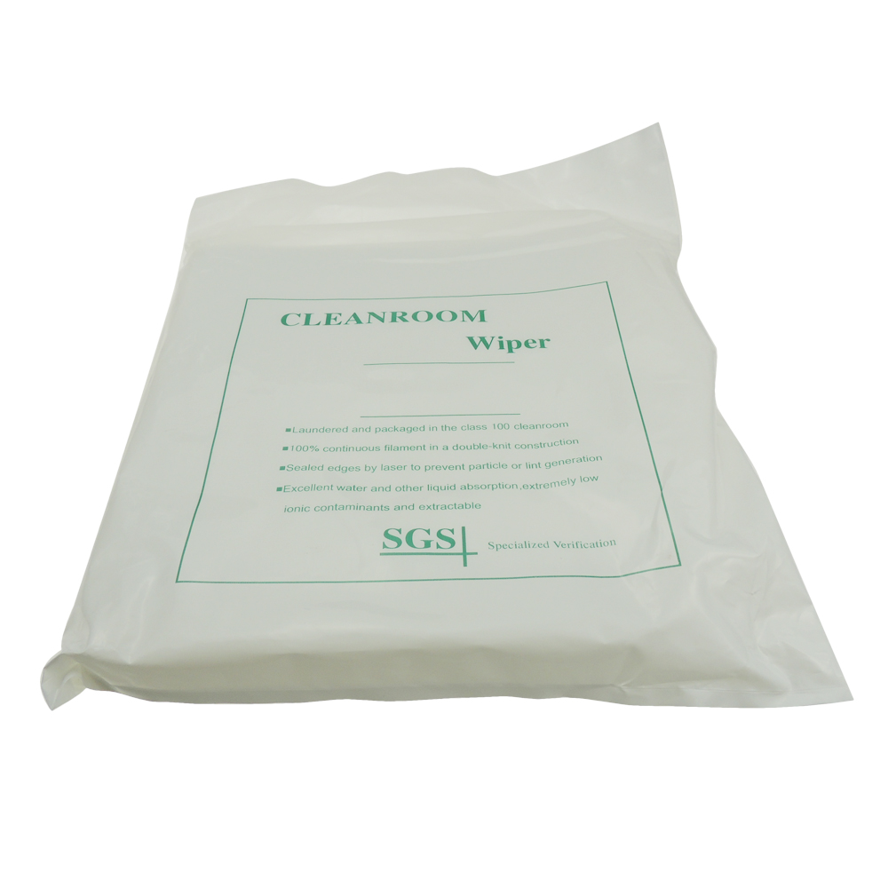 9x9" Polyester Cleanroom Microfiber Wiper 140gsm Non Woven