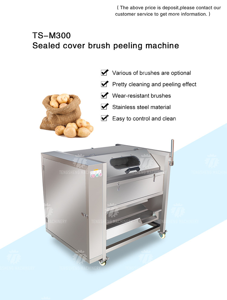 180KG Small automatic ginger washing machine potato cleaning and peeling machine ginger cleaning and mud removal machine