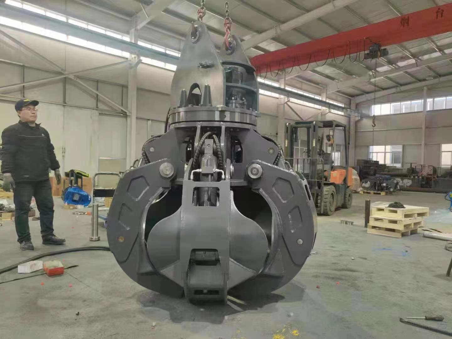 Q355B Excavator Hydraulic Grapple Steel Safety Excavator Rotating Grab