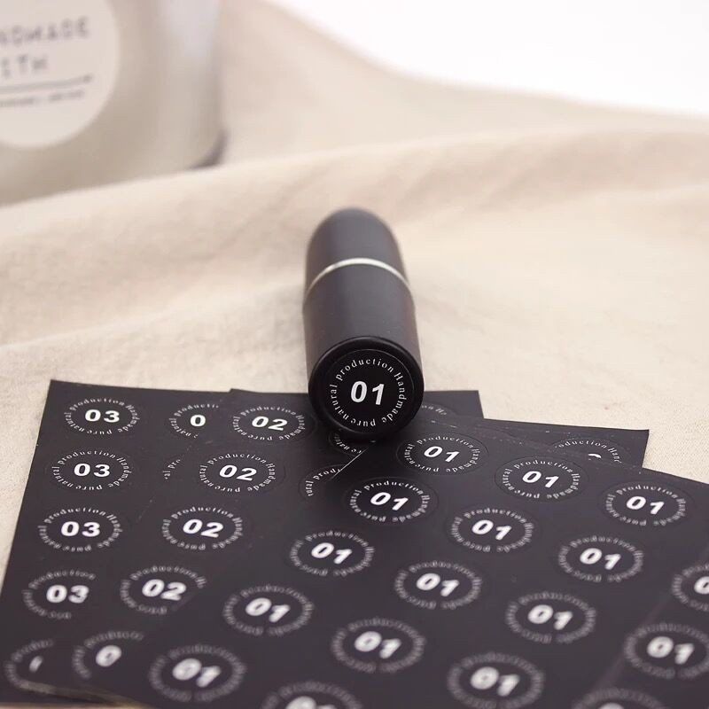 Waterproof Black Color Shampoo Bottle Adhesive Vinyl Stickers