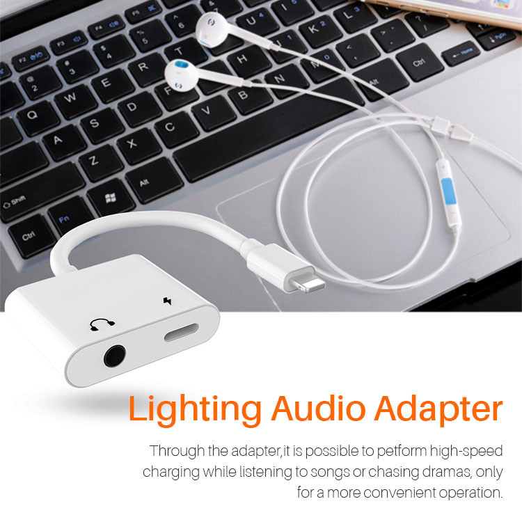 PVC Wire Lightning Audio Adapter High Fidelity Lightning To Type C Adapter