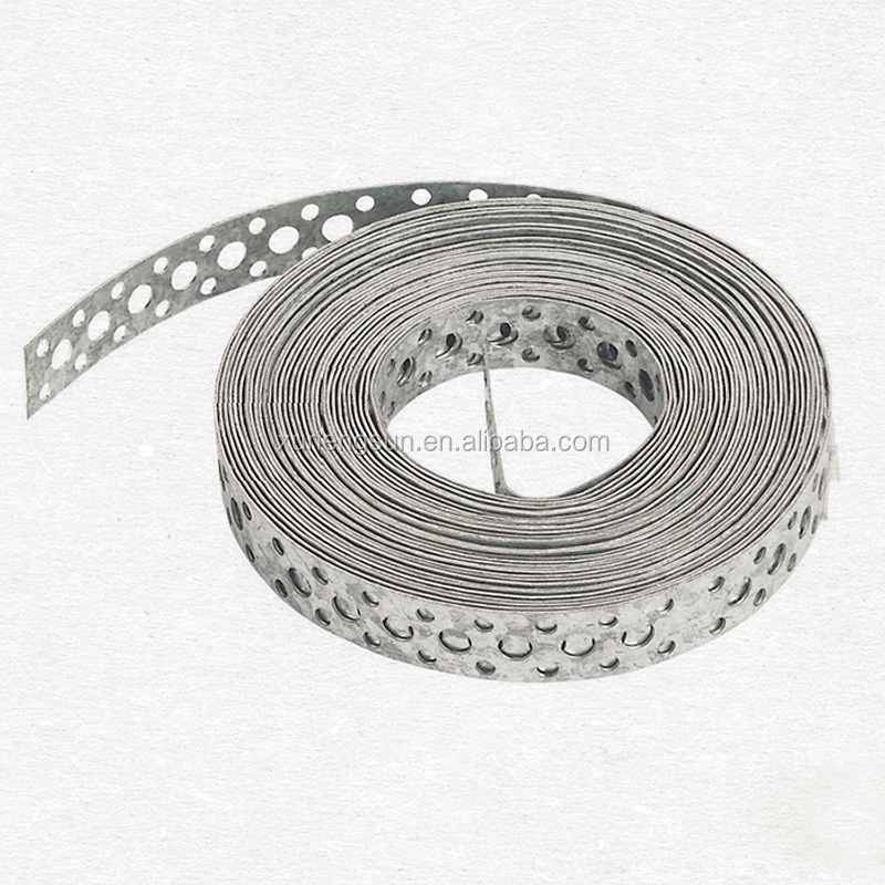 Builders All Round Band 10 Meter Roll of Galvanised Steel Strap with Perforated Holes
