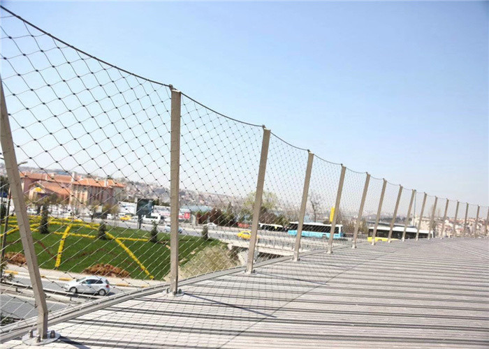 1.6mm Flexible Metal Stainless Steel Ferrule Rope Mesh 70x70mm Customized