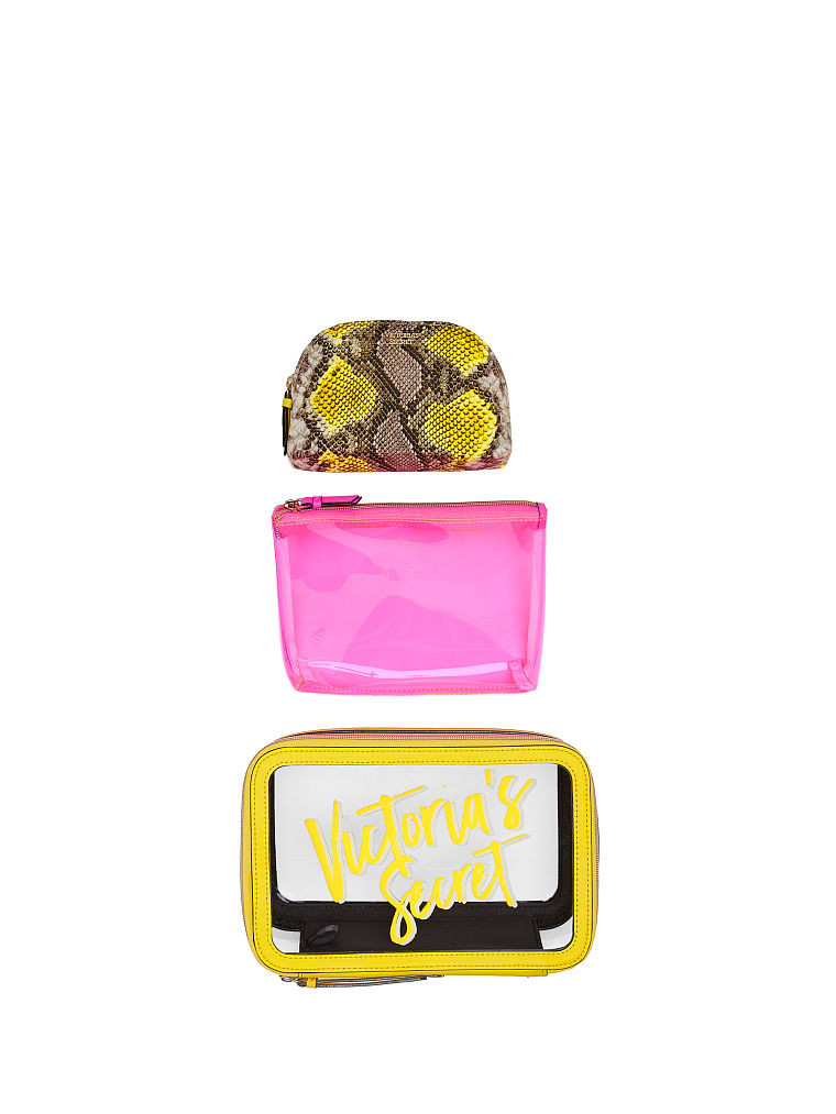 Travel Cosmetic Bag PVC clear Toiletry Bag Set TSA Approved Travel Business Trip Cosmetic Pouch