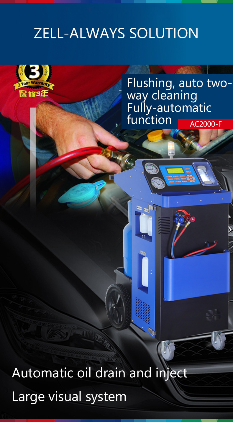 Car AC Flushing R134A Recovery Machine Air Conditioning Station 26 bar
