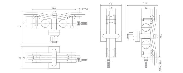 GSP903  Pier and  port Rope Tension Load Limiter weight sensor for tower crane