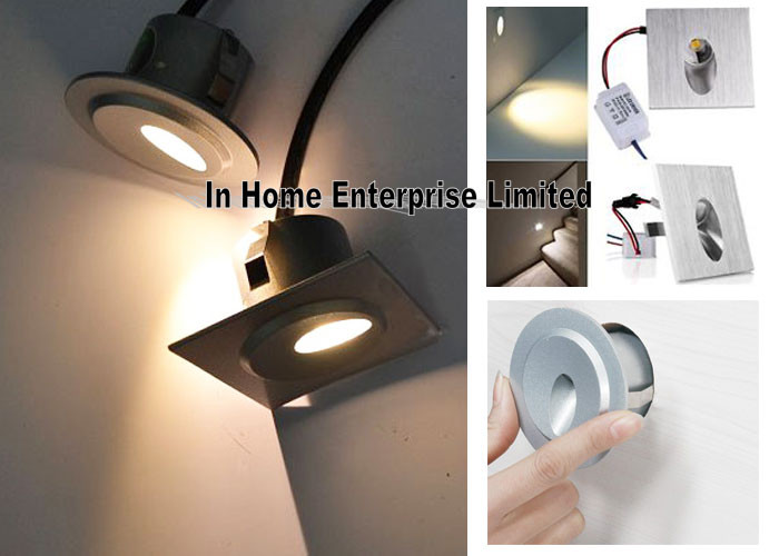 High Power 3 W Mini Recessed LED Wall Lights 3 Years Warranty