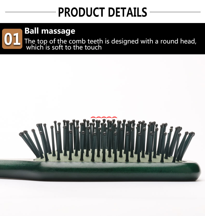 Anti Static Air Cushion Makeup Wooden Hair Brush Airbag Hair Comb For Detangle