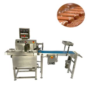  Cake Chocolate Enrobing Machine Candy Biscuit Chocolate Enrober Manufactures