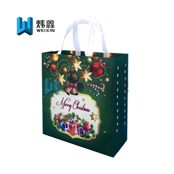 Fashion Eco-friendly Christmas festival Market pp Non Woven shopping bag wholesale