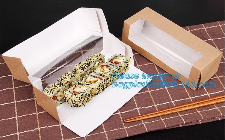 Custom Food Grade Paper Doughnet Box Wholesale,fast food take away paper box, custom printed food packaging bagease, pac