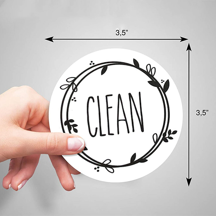 Magnetic Round Dirty Clean Dishes Dirty Dishes Sign dishwasher clean dirty sticker
