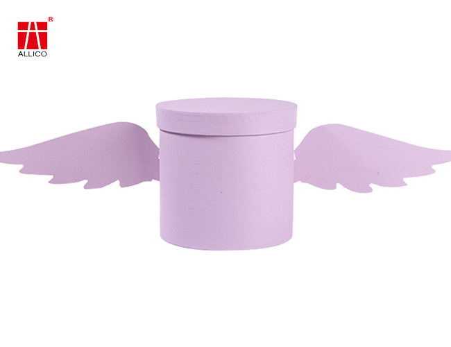 Angel Wings 5.5inch Round Floral Hat Box For Mother'S Day 4c Print