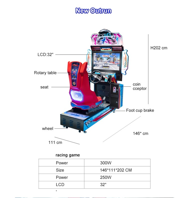 Outrun Coin Operated Car Racing Simulator Outrun Arcade Machine Arcade Games Car Race Game